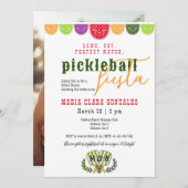 メキシカンフィエスタピックボールブライダルカップルシャワー 招待状 (正面/裏面)