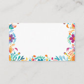 メキシカンフィエスタピンクイエローフラワーズブライダルシャワー エンクロージャーカード (裏面)