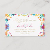 メキシカンフィエスタピンクイエローフラワーズブライダルシャワー エンクロージャーカード (正面)