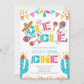 メキシカンフィエスタファースト誕生日 招待状 (正面)