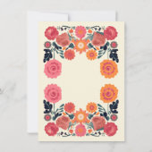 メキシカンフィエスタフォーカルアートフローラ結婚式招待状 招待状 (裏面)