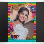 メキシカンフィエスタフォークアートフローラシャルロキンセアニラ 三つ折り招待状 (内部中)