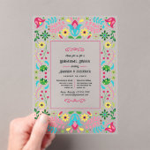 メキシカンフィエスタフォークアートリハーサルディナー アクリル招待状 (インサイチュ (ポータブル))