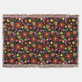 メキシカンフィエスタフォーク刺繍 スローブランケット