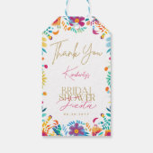 メキシカンフィエスタフラワーズブライダルシャワーメッセージカード ギフトタグ (裏面)