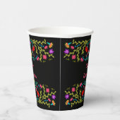 メキシカンフィエスタフラワーズブラック紙カップ 紙コップ (右)