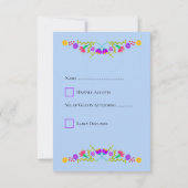 メキシカンフィエスタフラワーズライトブルーキンセアニェラ 出欠カード (裏面)