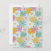 メキシカンフィエスタフラワーパワーモダンレトロ誕生日 招待状 (裏面)