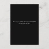 メキシカンフィエスタフラワー結婚ズブラックRSVP エンクロージャーカード (裏面)