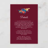 メキシカンフィエスタフラワー結婚ズブルゴーニュ詳細 エンクロージャーカード (正面)