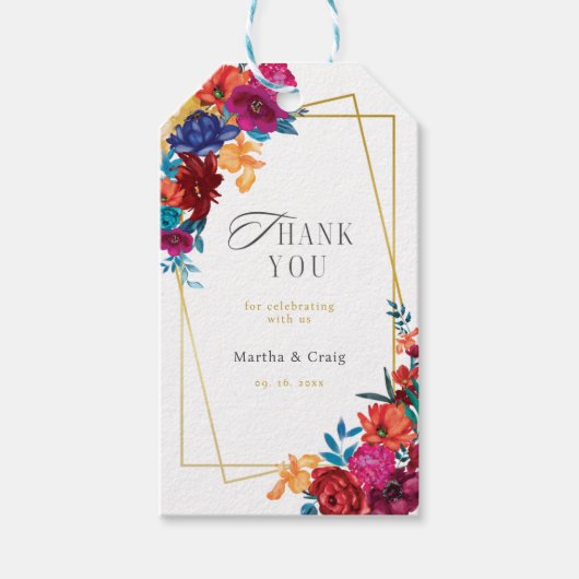 メキシカンフィエスタフラワー結婚式の引き出物ギフトラベル ギフトタグ (正面)