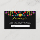 メキシカンフィエスタフローラおむつラッフルベビーシャワー エンクロージャーカード (正面)