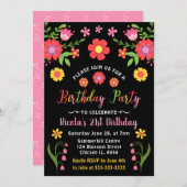 メキシカンフィエスタフローラと黒誕生会 招待状 (正面/裏面)