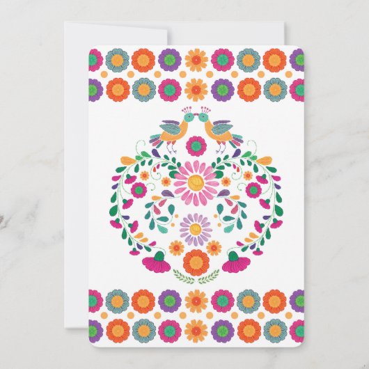 メキシカンフィエスタフローラカップルブライダルシャワー 招待状 (裏面)