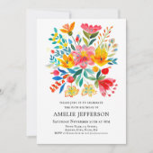 メキシカンフィエスタフローラテーマ誕生日 招待状 (正面)