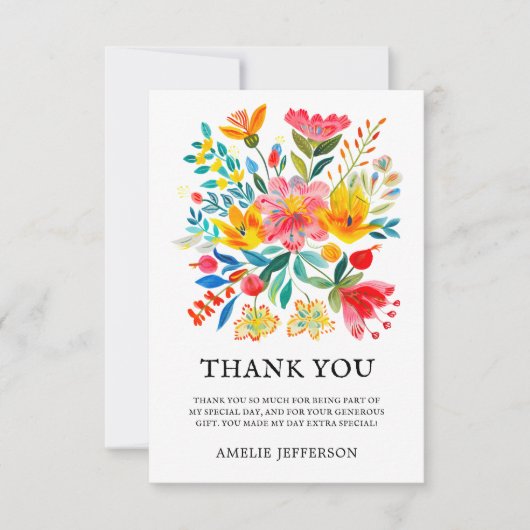 メキシカンフィエスタフローラテーマ サンキューカード (正面)