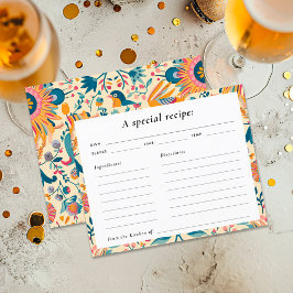 メキシカンフィエスタフローラブライダルシャワーレシピカード