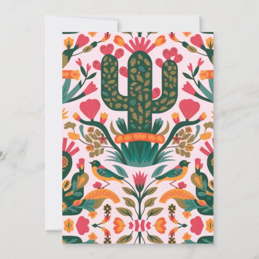 メキシカンフィエスタフローラブライダルフィエスタシャワー 招待状 (裏面)