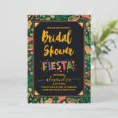 メキシカンフィエスタフローラブラックカラフルブライダルシャワー 招待状 (スタンド正面)