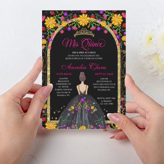 メキシカンフィエスタフローラプリンセス金ゴールドキンセアニェラ 招待状