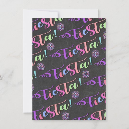 メキシカンフィエスタフローラマンダラリハーサルディナー 招待状 (裏面)