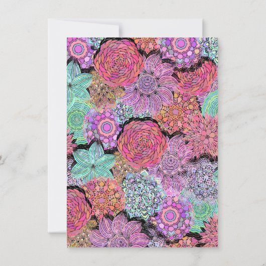 メキシカンフィエスタフローラマンダラ結婚式招待状 招待状 (裏面)