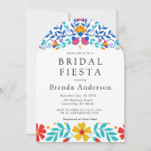 メキシカンフィエスタフローララテンアメリカ系女性アーチブライダルシャワー 招待状 (正面)