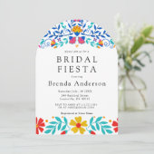 メキシカンフィエスタフローララテンアメリカ系女性アーチブライダルシャワー 招待状 (スタンド正面)