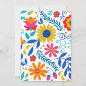 メキシカンフィエスタフローララテンアメリカ系女性ブライダルシャワー 招待状 (裏面)