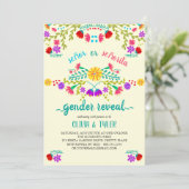 メキシカンフィエスタフローラレモンジェンダーカラフルリビール 招待状 (スタンド正面)