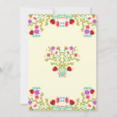 メキシカンフィエスタフローラレモンジェンダーカラフルリビール 招待状 (裏面)