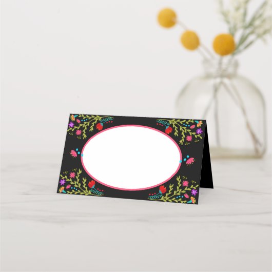 メキシカンフィエスタフローラ(名前フレーム付き) プレイスカード (正面)