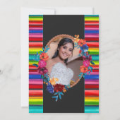 メキシカンフィエスタフローラCharro写真キンセアニェラ 招待状 (裏面)