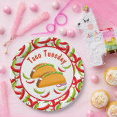メキシカンフィエスタフードタコ火曜日食品パーティー ペーパープレート (パーティー)