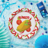 メキシカンフィエスタフードブリートパーティー紙プレート ペーパープレート (パーティー)