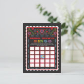 メキシカンフィエスタブライダルシャワービンゴゲームカード インビテーションポストカード (スタンド正面)