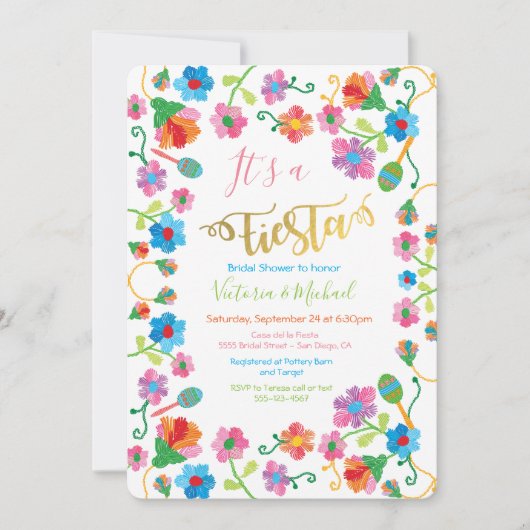 メキシカンフィエスタブライダルシャワー招待状 招待状 (正面)