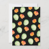 メキシカンフィエスタブライダルシャワー水彩サボテン 招待状 (裏面)