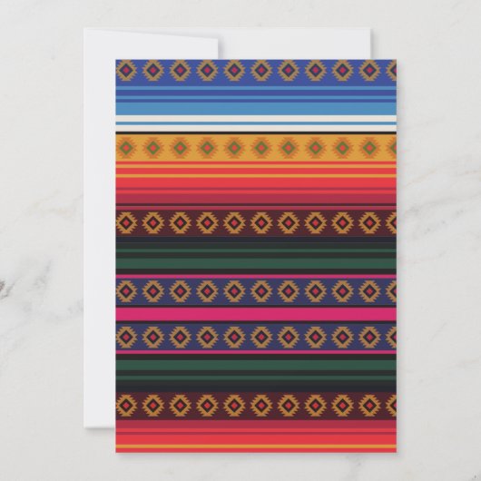 メキシカンフィエスタブライダルシャワー花民俗芸術 招待状 (裏面)