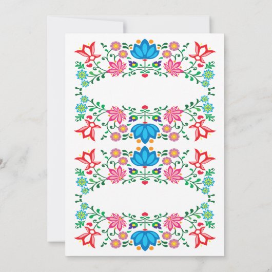 メキシカンフィエスタブライダルシャワー花民俗資料 招待状 (裏面)