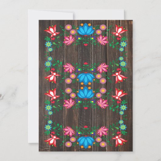 メキシカンフィエスタブライダルシャワー花民俗資料 招待状 (裏面)