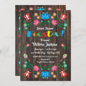 メキシカンフィエスタブライダルシャワー花民俗資料 招待状 (正面/裏面)