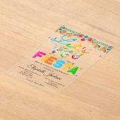 メキシカンフィエスタブライダルシャワー アクリル招待状 (レイダウン)