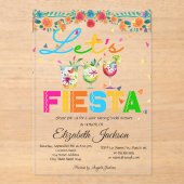 メキシカンフィエスタブライダルシャワー アクリル招待状 (正面)