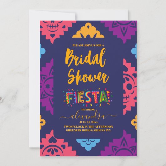 メキシカンフィエスタブライダルシャワー 招待状 (正面)