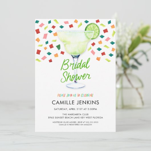 メキシカンフィエスタブライダルフィエスタシャワー招待状 招待状 (スタンド正面)