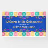 メキシカンフィエスタブルー王室のキンセアニェラウェルカム 横断幕 (横)