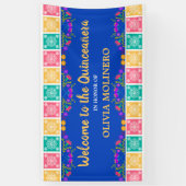 メキシカンフィエスタブルー王室のキンセアニェラウェルカム 横断幕 (縦)