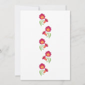 メキシカンフィエスタベイビーシャワー招待状、赤フローラ 招待状 (裏面)