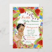 メキシカンフィエスタベビーガールシャワー 招待状 (正面/裏面)